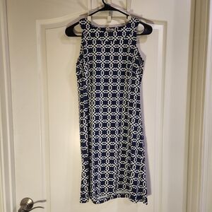 Katherine Way Navy and White Sleeveless Resort Golf Wear Dress